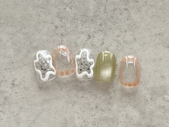 ナッピーネイル(NAPPY NAIL)/定額clear design¥6800オフ代別