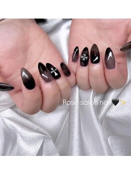 トータルビューティーローズ(Rose)/ブラックニュアンスネイル