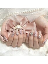 ミニョン(Minyon)/赤ツイード♪冬ネイル