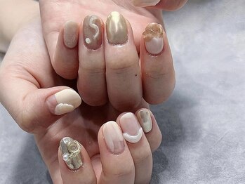 クレモアネイル 池袋西口店(CLEMORE NAIL)/ミラー粘土ネイル