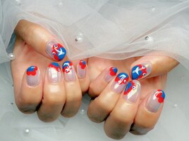 ミャクミャクネイル　万博ネイル