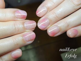 エアブラシ×ふんわりピンクnail
