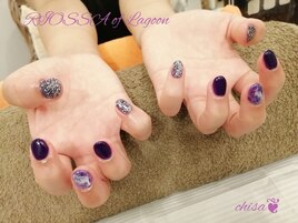 ペイズリーマーブル×キラキラ