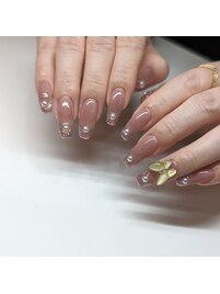 蝶々パーツネイル