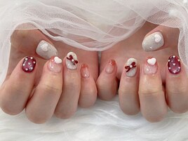 バレンタインネイル