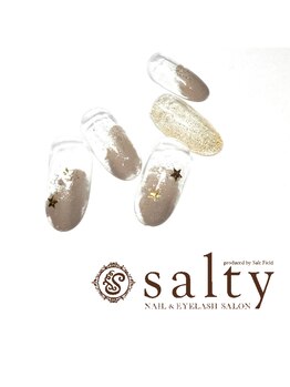 ネイルアンドアイラッシュサロン ソルティ 寺田町(salty)/ニュアンスネイル
