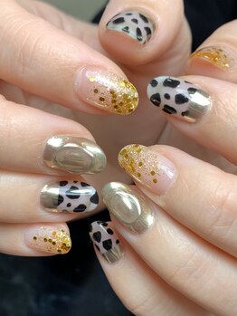 レディグリッター(Lady glitter)/ダルメシアン柄×ニュアンス