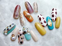 ラルネイル 大宮(Lull. nail)/＃秋デザイン＃アニマル#べっ甲
