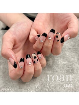 ロアンネイル(roan nail)/フレンチとハートデザイン