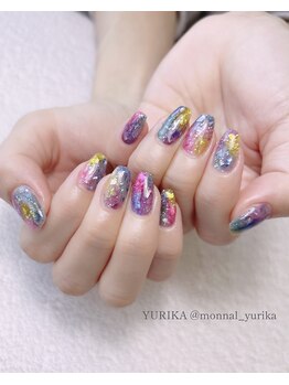 モナールアンド(MONNAL&)/カラフルガラスネイル