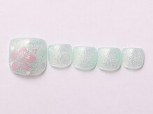 ジェミーネイル エビス(Jemiy nail ebisu)/ラメドットハイビスカス9480yen