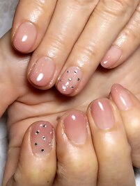 シンプルキラキラストーンドット