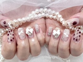 さくらんぼネイル/アートネイル