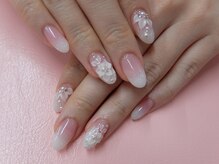 ネイルサロンミキ 横浜(MIKI)/ブライダルスカルプ上品3D花薔薇