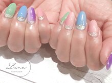 ネイルアンドまつ毛エクステ ルーナ イオン相模原店/カラフルネイル