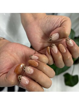 カオネイル 新宿店(KAONAIL)/レオパードフレンチ
