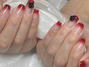 ビーアヴニール(B.Avenir)/赤ラメグラデーション