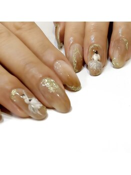 ラブクロム(LOVE CHROME)/絵画ネイル