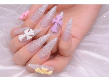 ロワ バイ ジョアアンジェ(Roi by joieange)の写真/シンプルネイルもとことん可愛くお仕上げ★大人気のクロムネイルでシンプルだけど好きがつまったネイルに◎