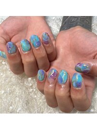 水面ネイル☆夏☆ニュアンス