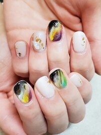 個性派水彩風ネイル