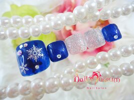 【冬】雪の結晶ネイル