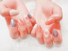 UVハート◎オーロラネイル