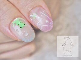 梅雨ネイル カエルネイル