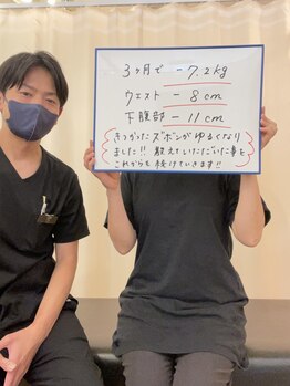 ナオ接骨院(NAO接骨院)/下腹部は脅威の-11cm!