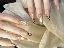 Best Nail 銀座店【ワンホンネイル・スカルプ・パラジェル・上品ジェルネイル】/ヒョウ柄ネイル持ち込み