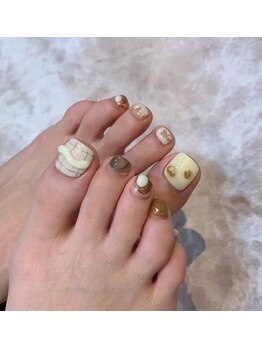 ダリア 西大寺本店(DAHLIA)/うにょうにょフットネイル☆