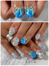 ネイルアトリエルカ(nail atelier LUCA)/M-856 大人可愛い波間ネイル
