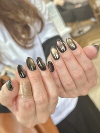 秋のマグネットネイル♪
