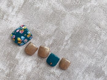 スリー(THREE)/Sep.2021/Foot nail design