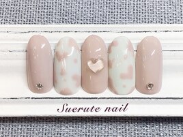 ぷっくりハートネイル ¥8000