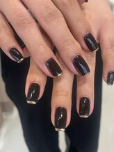 ミントリーフ バイ リート(Mint leaf by Reat)/ダークブラウン×ミラーフレンチ