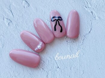 ネイルアンドアイラッシュ ボネール 銀座店(lash Bounail)/エレガント、ワンカラー、リボン