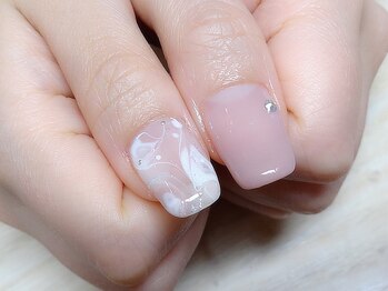 アミュリー ネイル アトリエ(Amury nail atelier)/ウォーターマーブル風ネイル♪