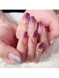 艶やかなパープルネイル！