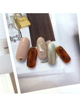 シャイン ネイルアンドアイラッシュ(Shine Nail & Eyelash)/べっこうネイル