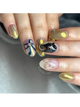 エムネイル ブランチ(Mネイル branch)/Maeda.手書き馬ネイル