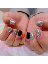 アイディールネイル(ideal nail)/シルバーキラキラネイル