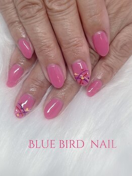 ブルーバードネイル(Blue bird nail)/シンプル夏祭りデザイン♪