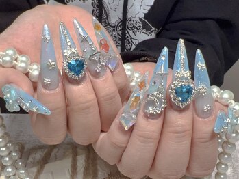 モアネイル 新宿/ゴージャスネイル/持ち込み/新宿