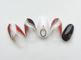 プッチ柄　フレンチ　ミラー