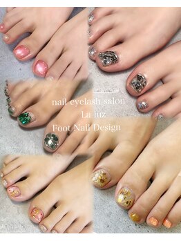 ラルース 高松店(la luz)の写真/最短30分!!フットネイルを楽しむ季節♪スピーディー施術×豊富なカラーで持ち込みデザインも大歓迎!!