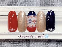 スエルテ ネイルサロン 北千住店/ノルディック柄ネイル ¥8000