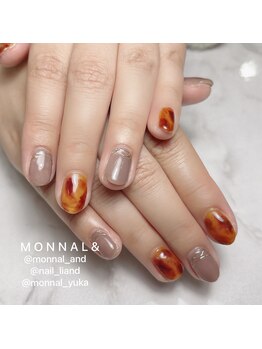 モナールアンド(MONNAL&)/べっ甲ネイル♪