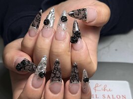 レース/グラデーションネイル