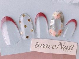 フレンチ×花柄×ドット